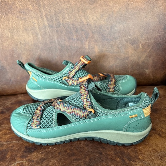 Chaco Green and Orange Kids Sandals - Picture 8 of 8